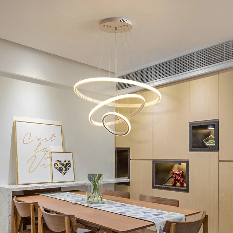 Linden | LED Spiral Ring Pendant Light