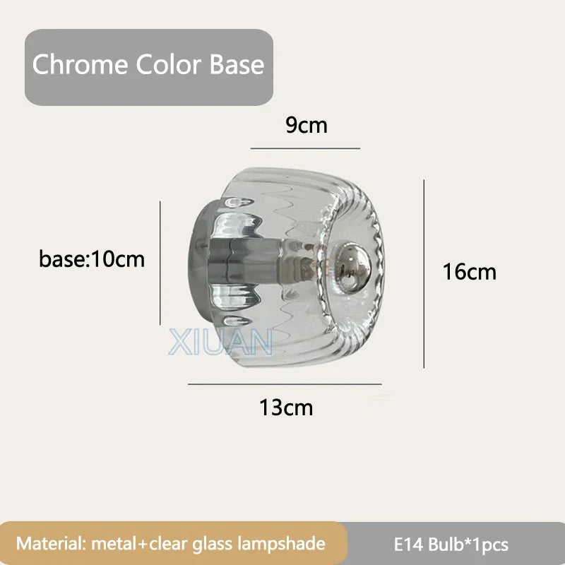 Mirador | Clear Glass Ceiling Light with Ribbed Design