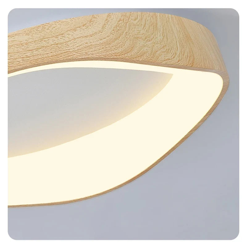 Penrose | LED Ceiling Light with Wood-Effect Trim