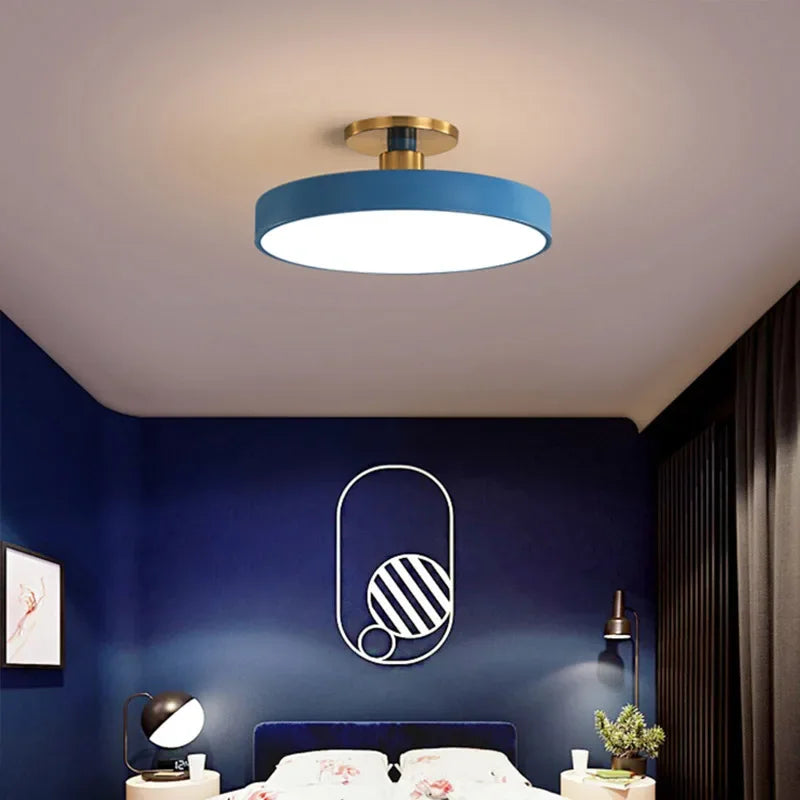 Obsidian | LED Ceiling Light with Gold Mount
