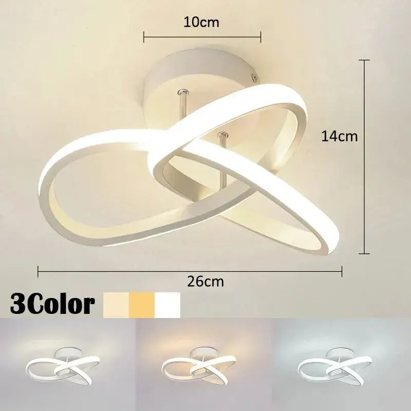 Elloria | LED Ceiling Light with Geometric Curves