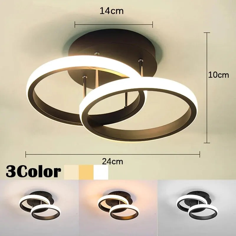 Elloria | LED Ceiling Light with Geometric Curves
