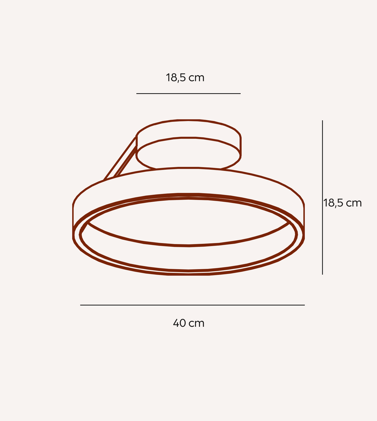 Tydric | LED Ceiling Light with Integrated Dimmer