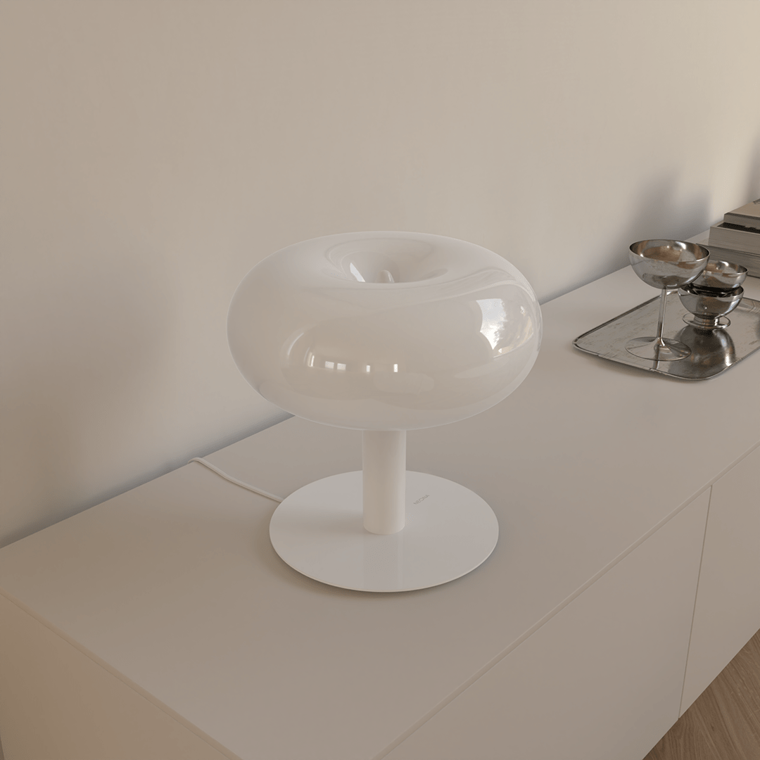 Opalyx | LED Glass Table Lamp with Touch Dimmer