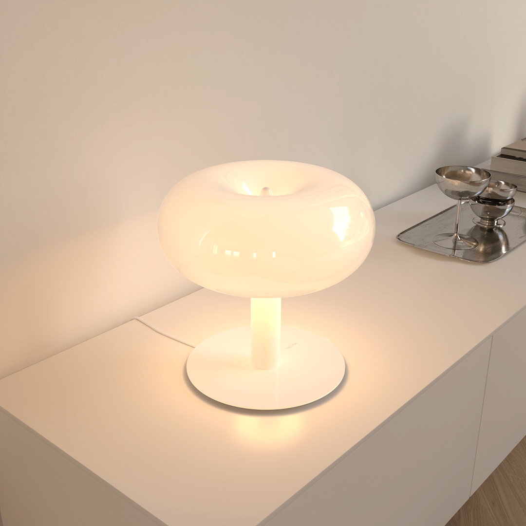 Opalyx | LED Glass Table Lamp with Touch Dimmer
