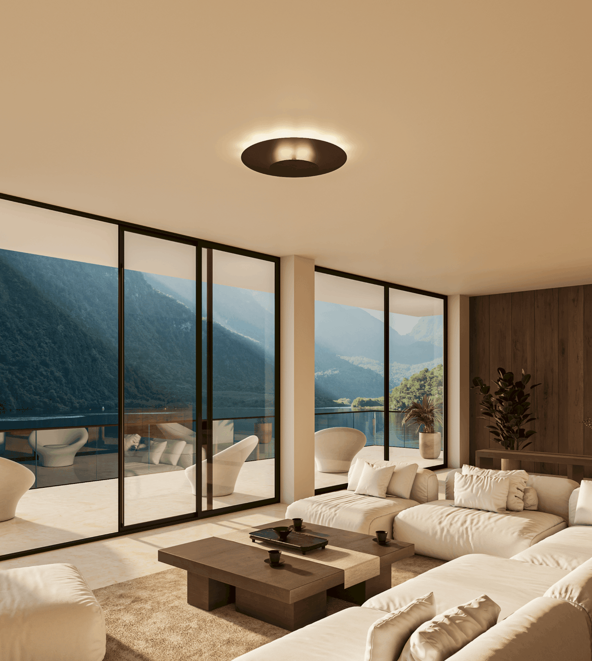 Ondora | Modern LED Ceiling Light with Indirect Ambient Glow