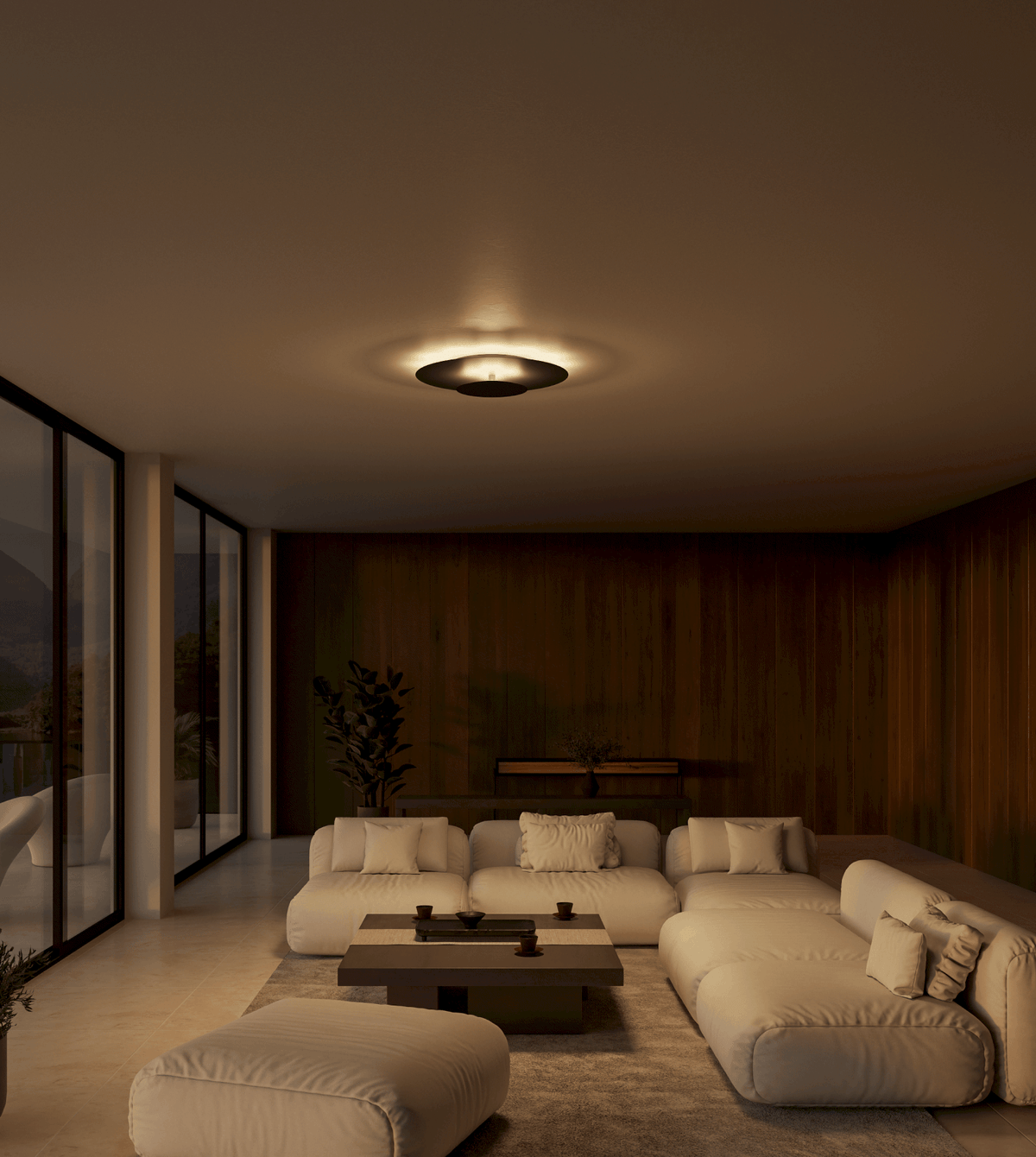 Ondora | Modern LED Ceiling Light with Indirect Ambient Glow