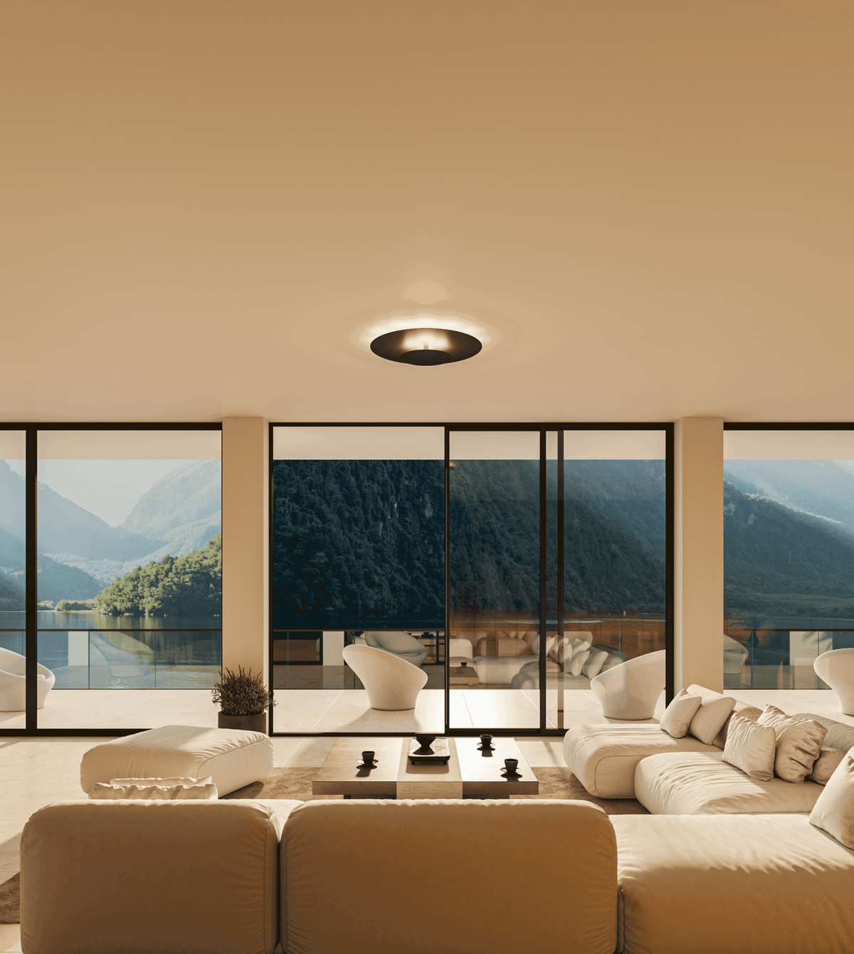 Ondora | Modern LED Ceiling Light with Indirect Ambient Glow