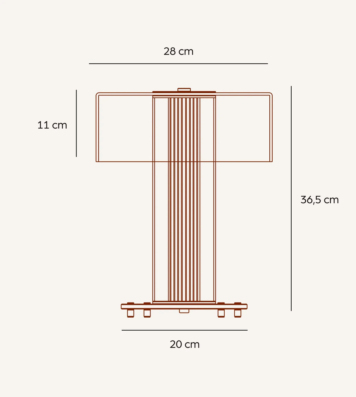 Cedar | Glass Table Lamp with Dimmable LED