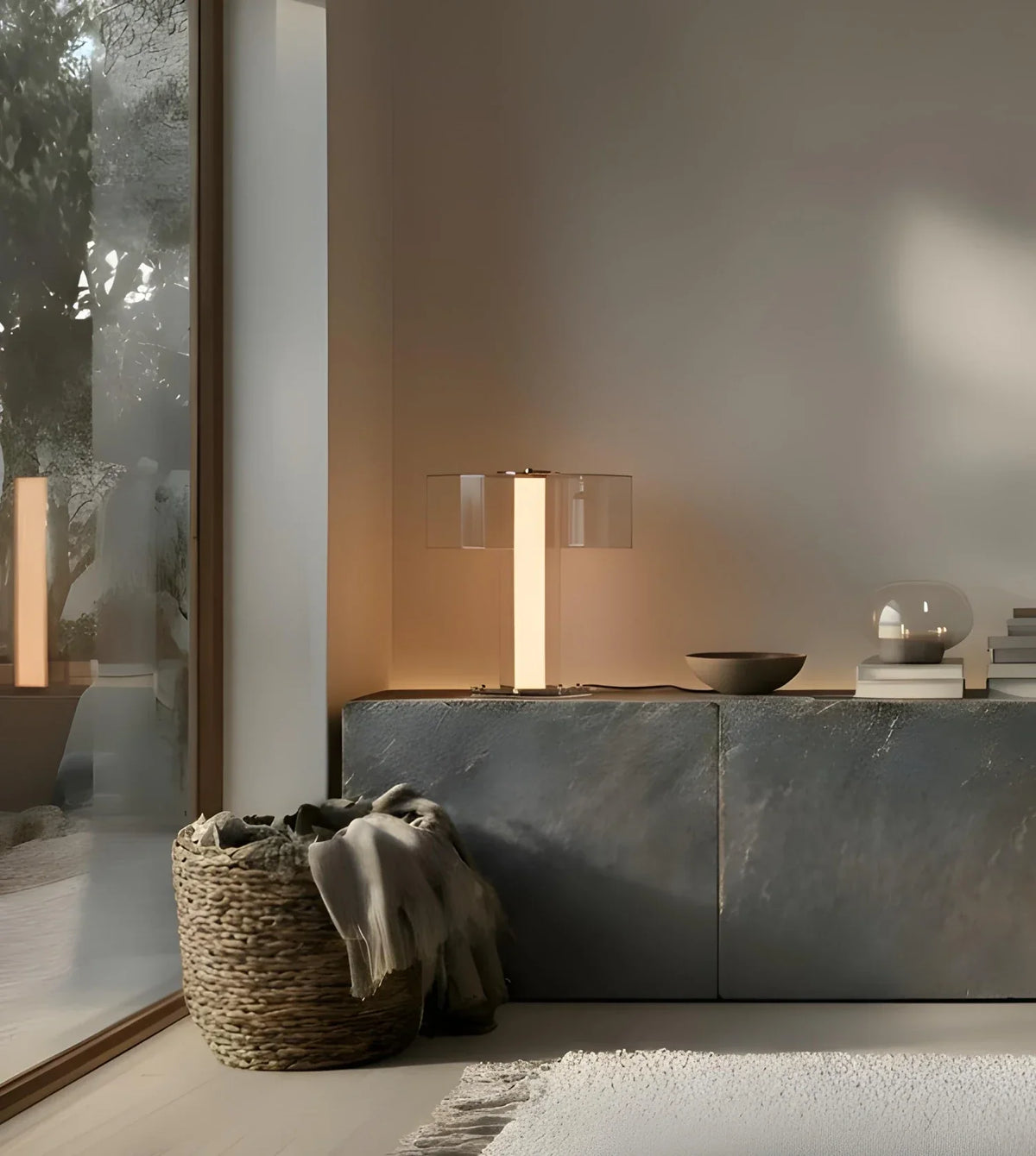 Cedar | Glass Table Lamp with Dimmable LED
