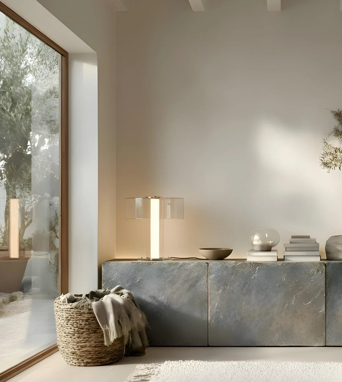 Cedar | Glass Table Lamp with Dimmable LED