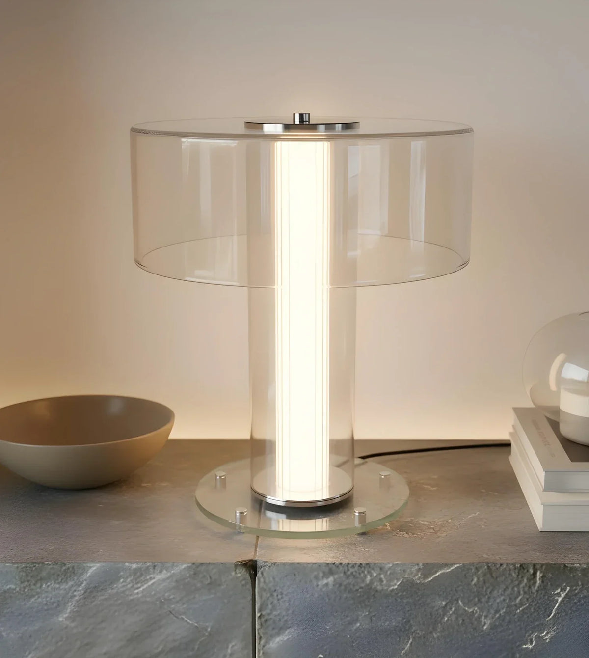 Cedar | Glass Table Lamp with Dimmable LED