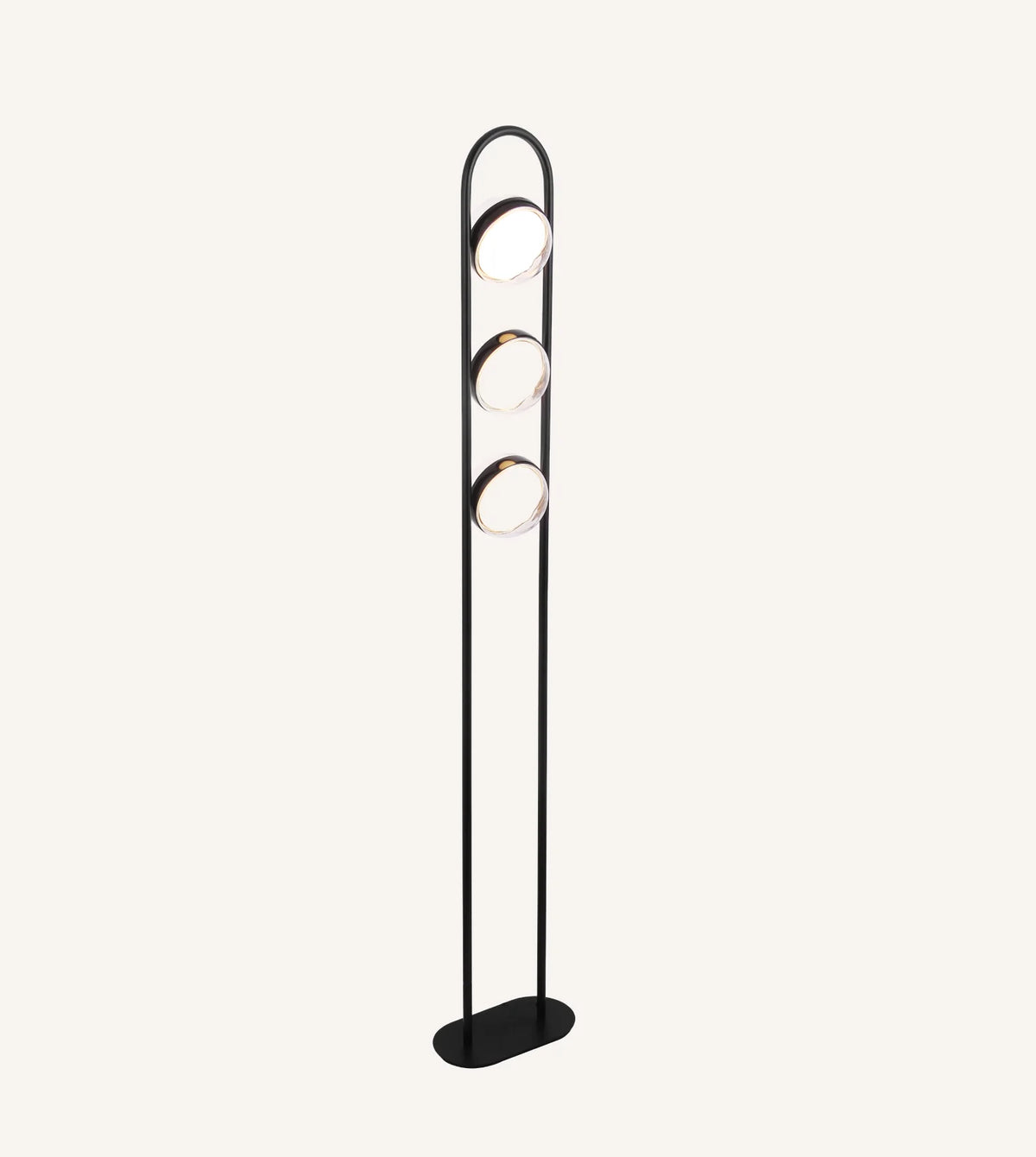Ternova | Modern LED Lamp Set in Black