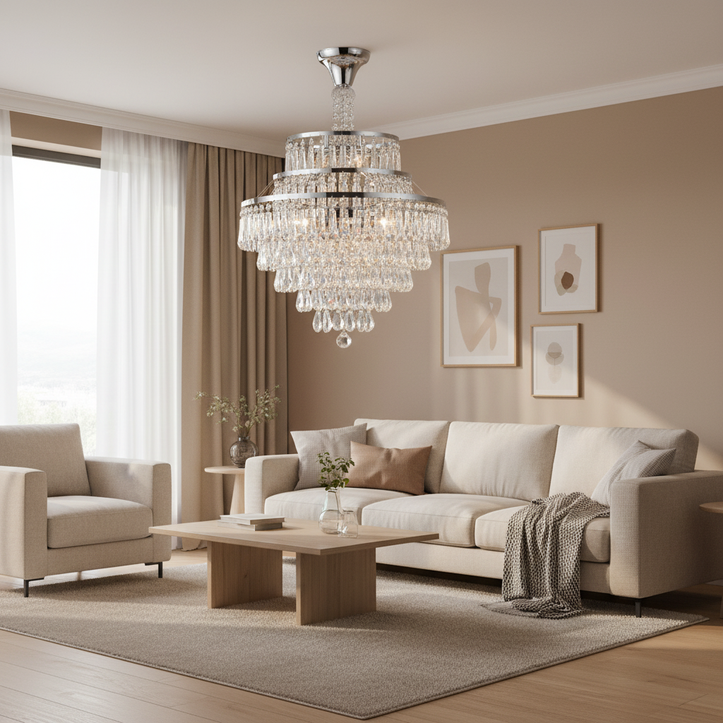 Crystal Cascade Chandelier