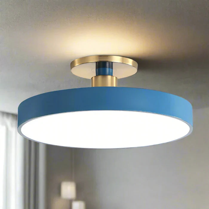 Obsidian | LED Ceiling Light with Gold Mount
