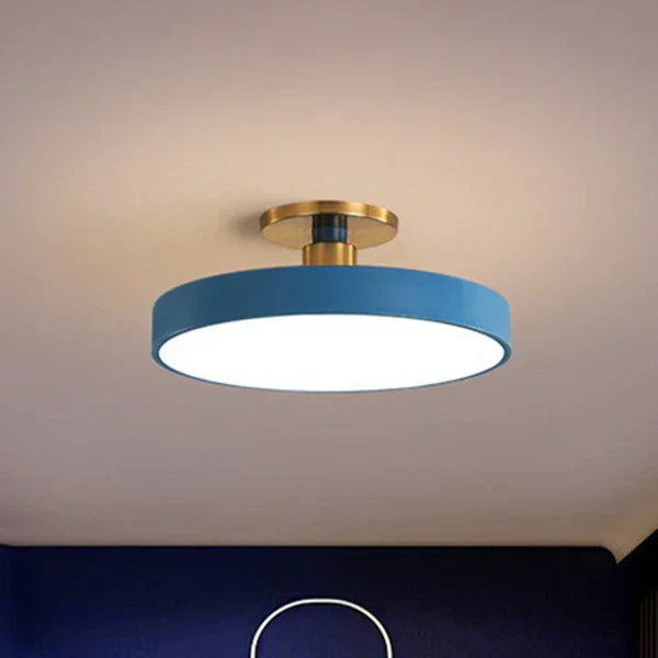 Obsidian | LED Ceiling Light with Gold Mount