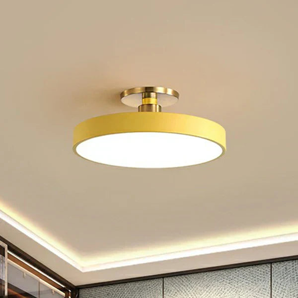 Obsidian | LED Ceiling Light with Gold Mount