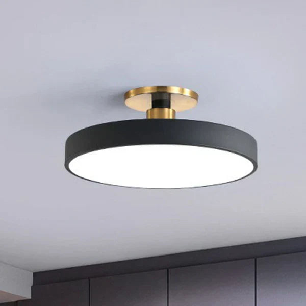 Obsidian | LED Ceiling Light with Gold Mount