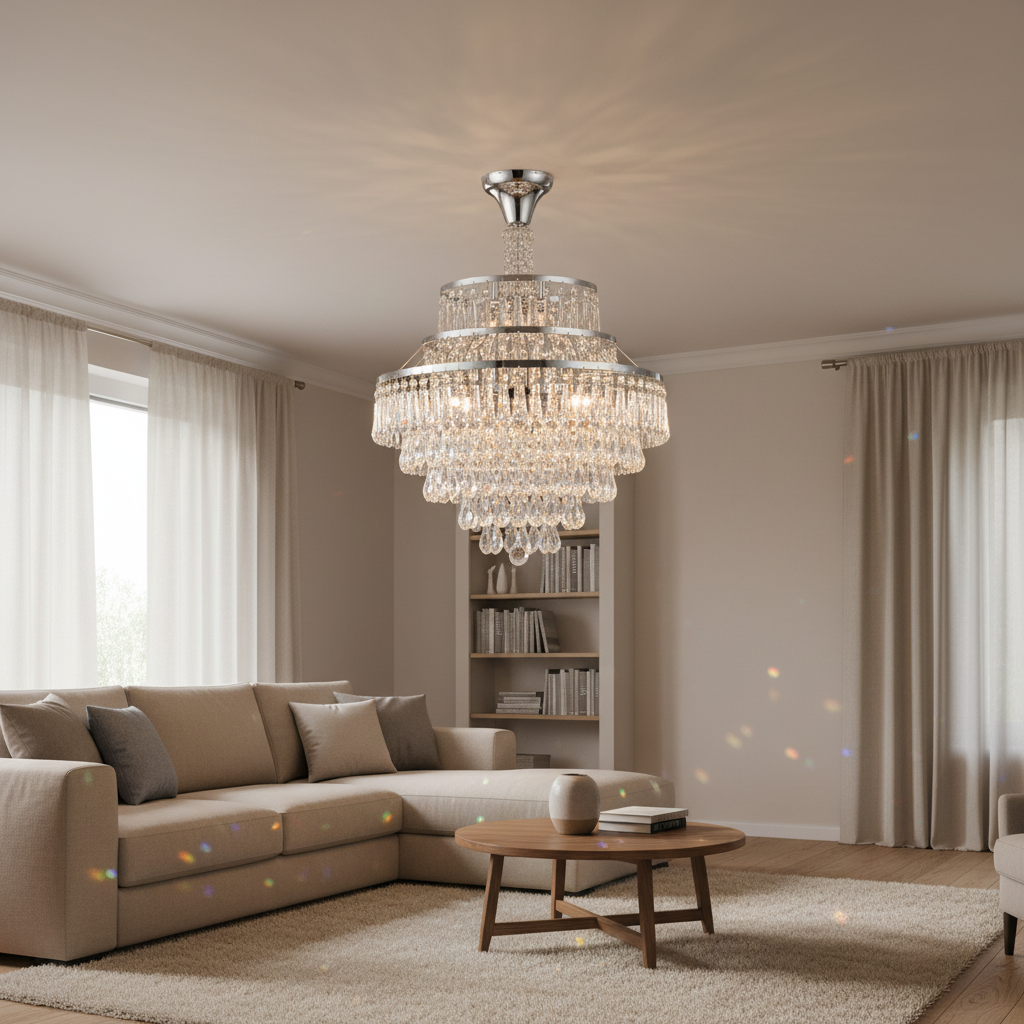 Crystal Cascade Chandelier
