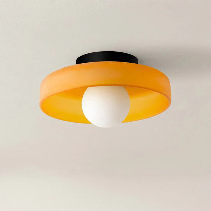 Cove | Glass Ceiling Light with Ring Shade