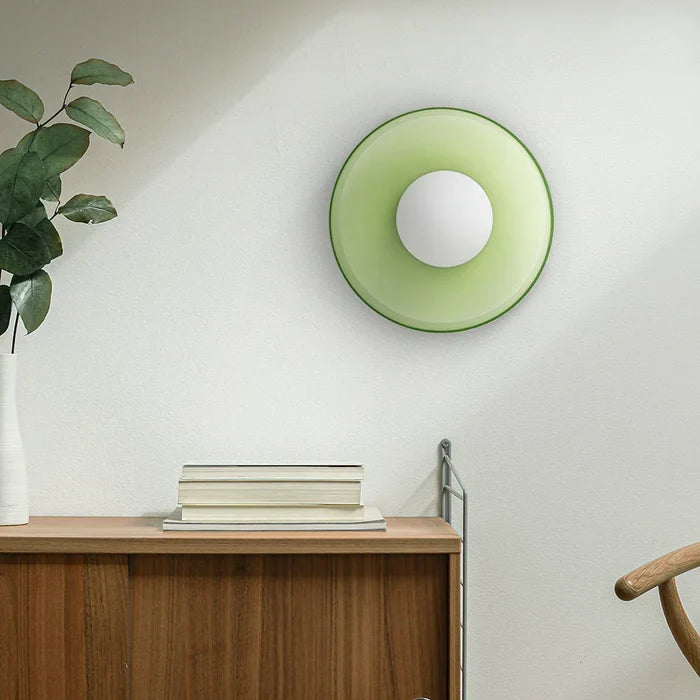 Cove | Glass Ceiling Light with Ring Shade