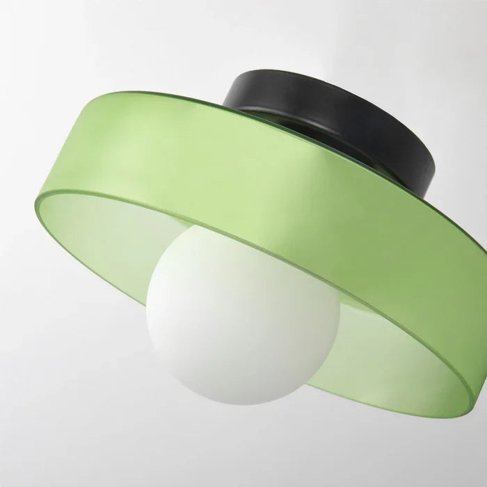 Cove | Glass Ceiling Light with Ring Shade