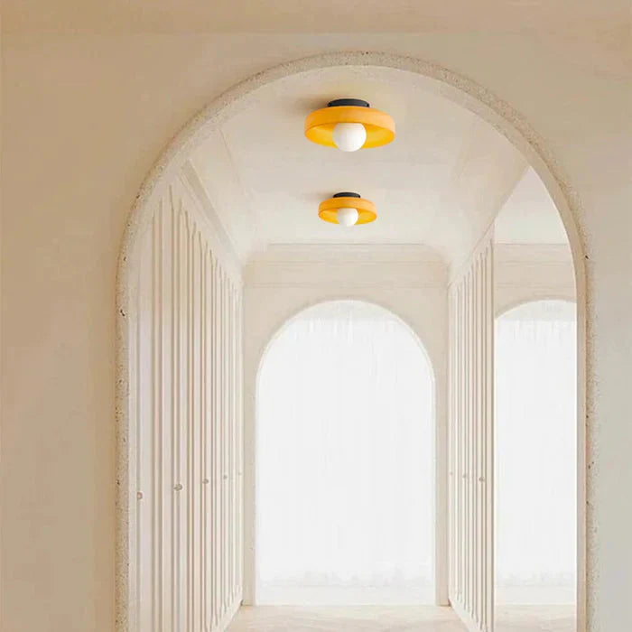 Cove | Glass Ceiling Light with Ring Shade