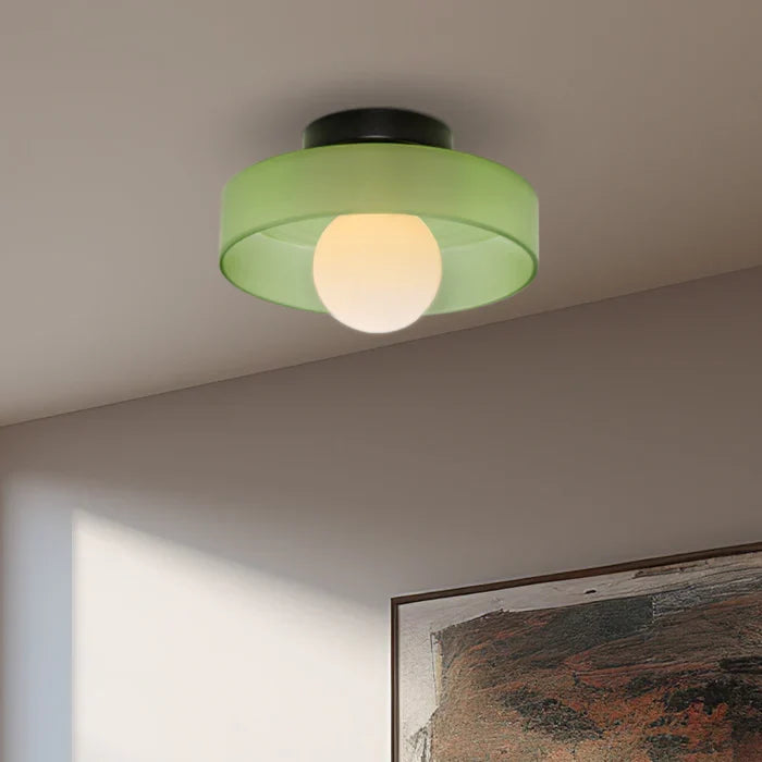 Cove | Glass Ceiling Light with Ring Shade