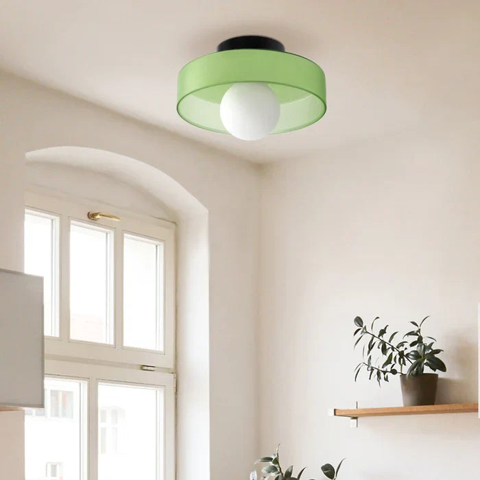 Cove | Glass Ceiling Light with Ring Shade