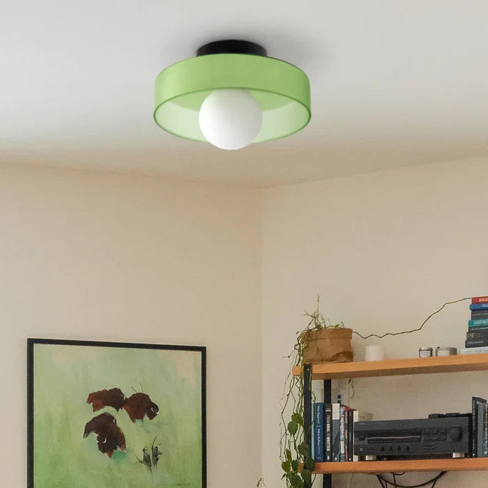 Cove | Glass Ceiling Light with Ring Shade