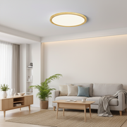 Verandel | Round LED Ceiling Light with Wood Frame