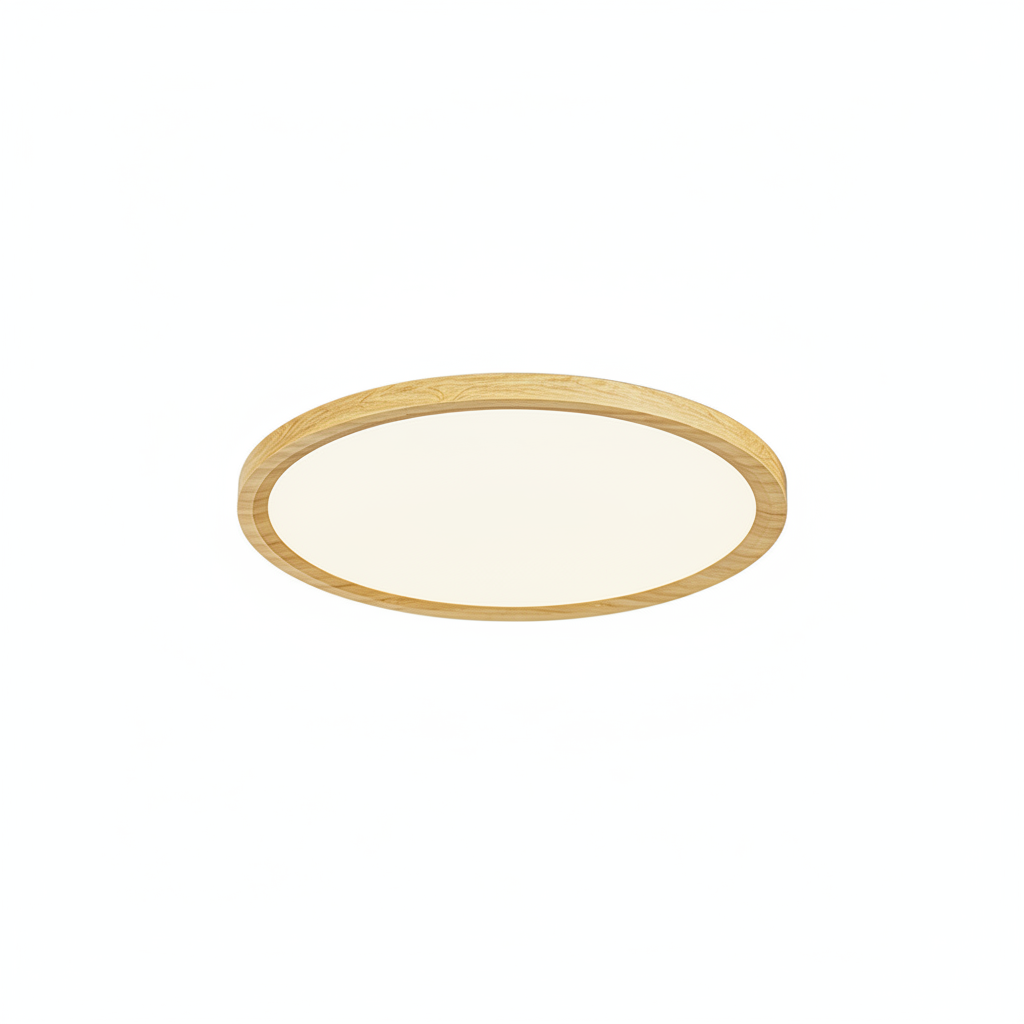 Verandel | Round LED Ceiling Light with Wood Frame