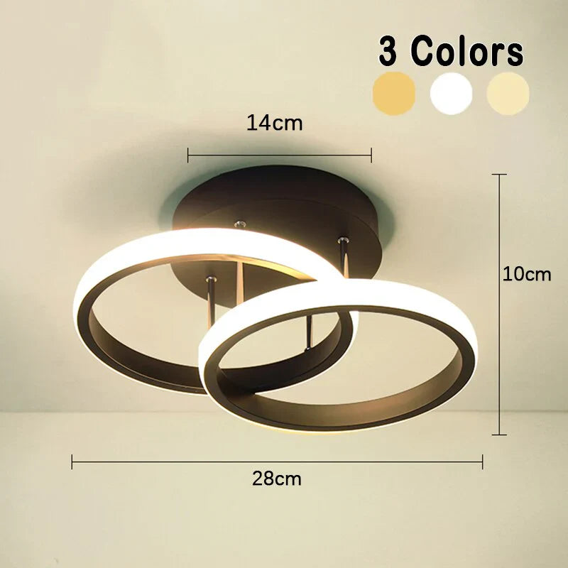 Elloria | LED Ceiling Light with Geometric Curves