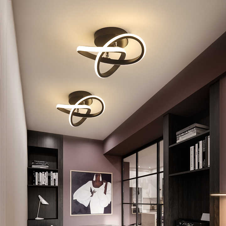 Elloria | LED Ceiling Light with Geometric Curves