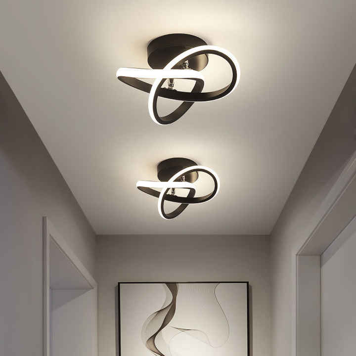 Elloria | LED Ceiling Light with Geometric Curves