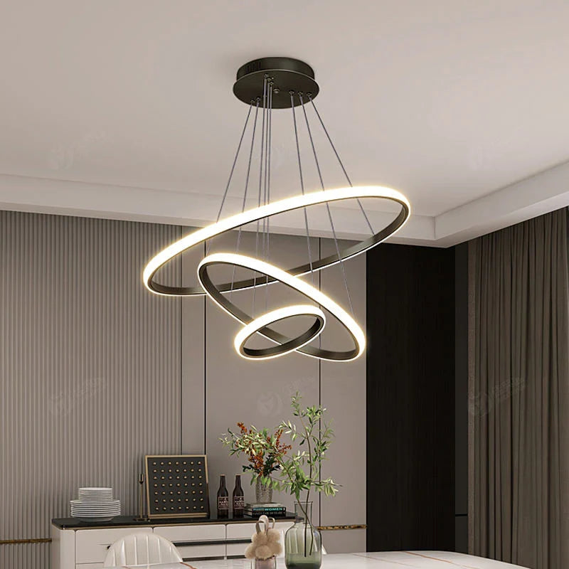 Linden | LED Spiral Ring Pendant Light