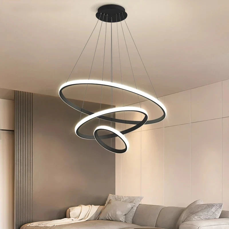 Linden | LED Spiral Ring Pendant Light