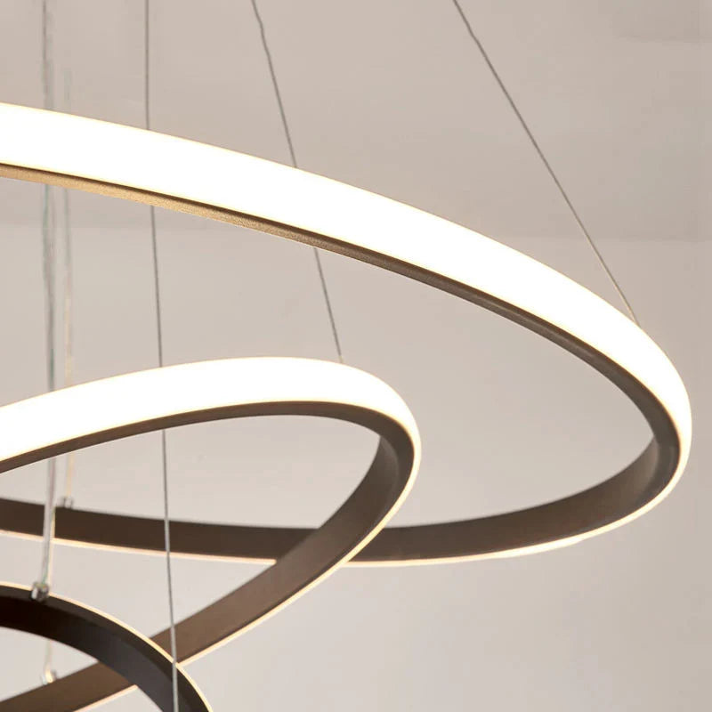 Linden | LED Spiral Ring Pendant Light