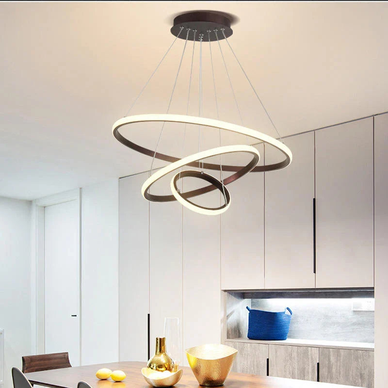 Linden | LED Spiral Ring Pendant Light