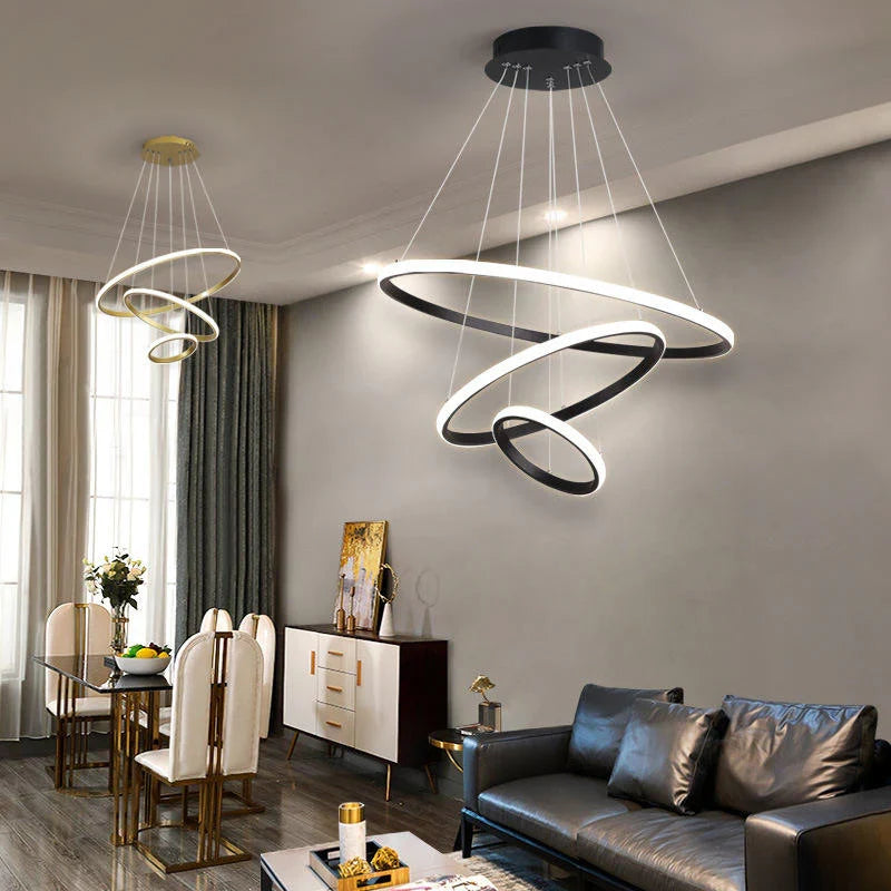 Linden | LED Spiral Ring Pendant Light