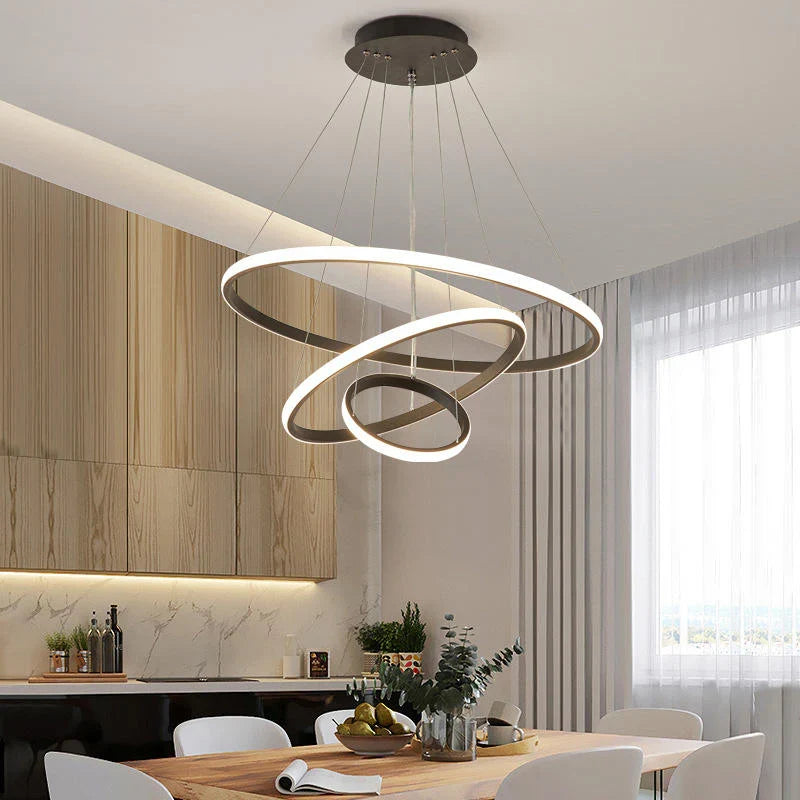 Linden | LED Spiral Ring Pendant Light