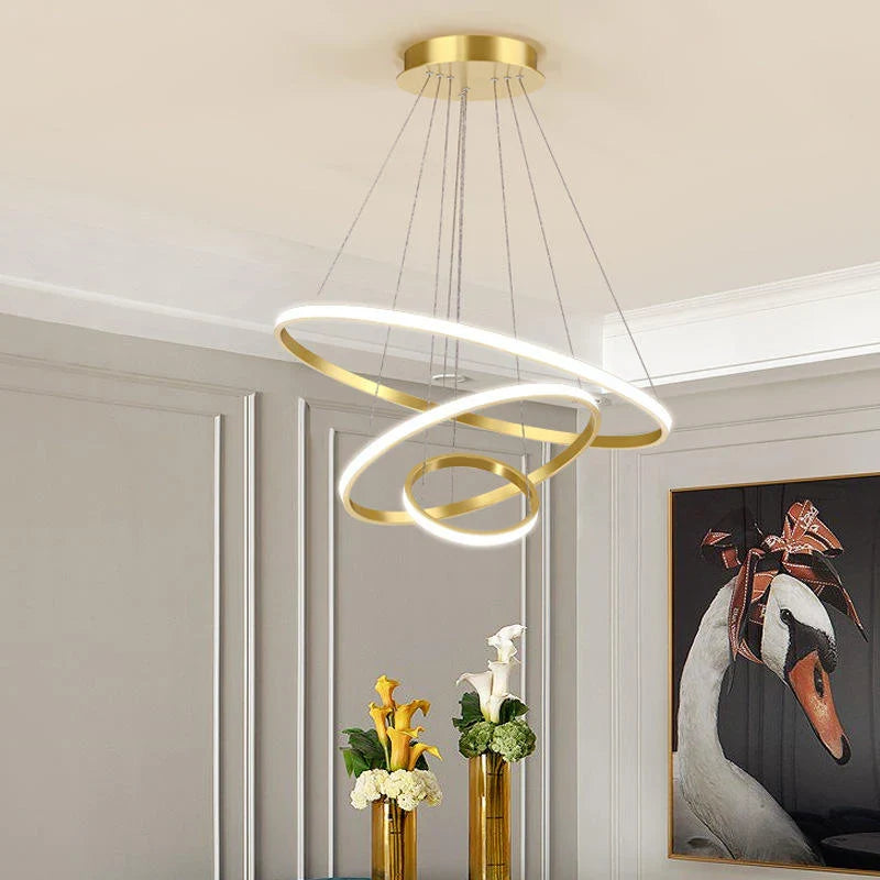 Linden | LED Spiral Ring Pendant Light