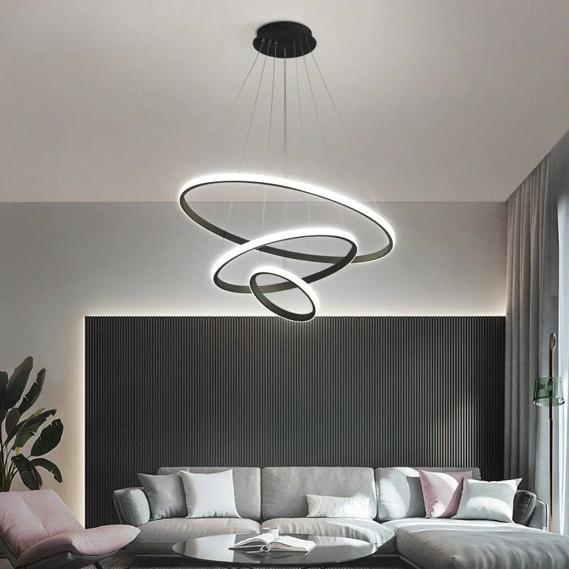 Linden | LED Spiral Ring Pendant Light