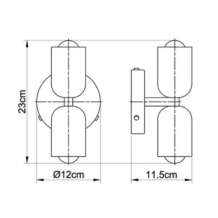Lunetta | Two-Tone Ceramic Wall Sconce
