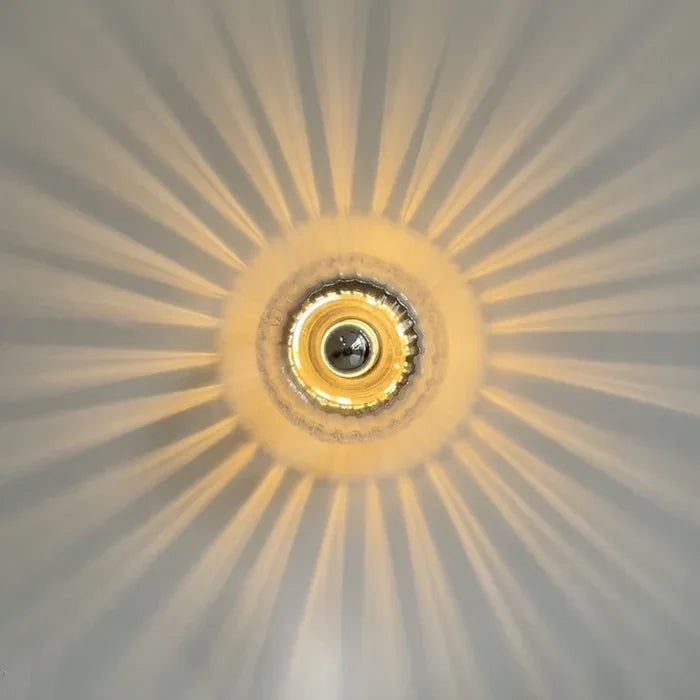 Mirador | Clear Glass Ceiling Light with Ribbed Design