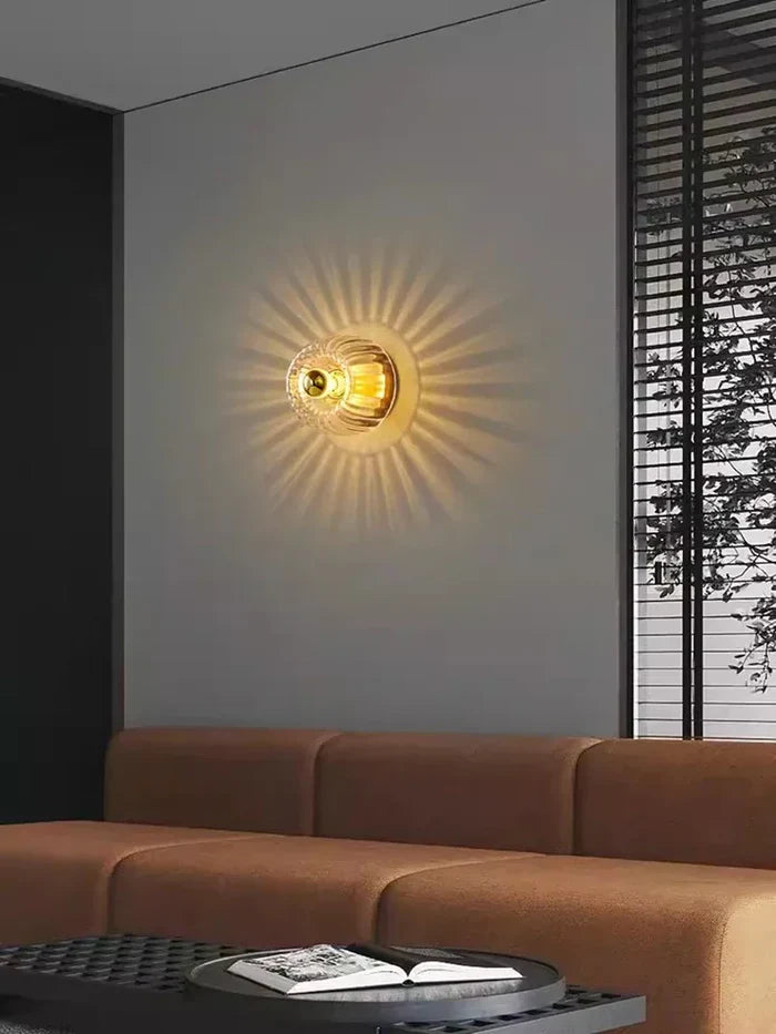 Mirador | Clear Glass Ceiling Light with Ribbed Design