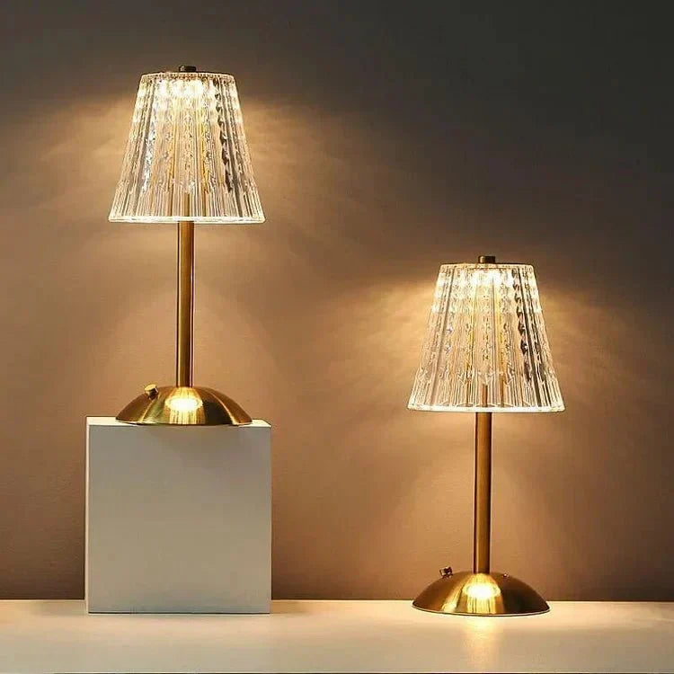 Gracelyn | LED Crystal Table Lamp with Gold Finish