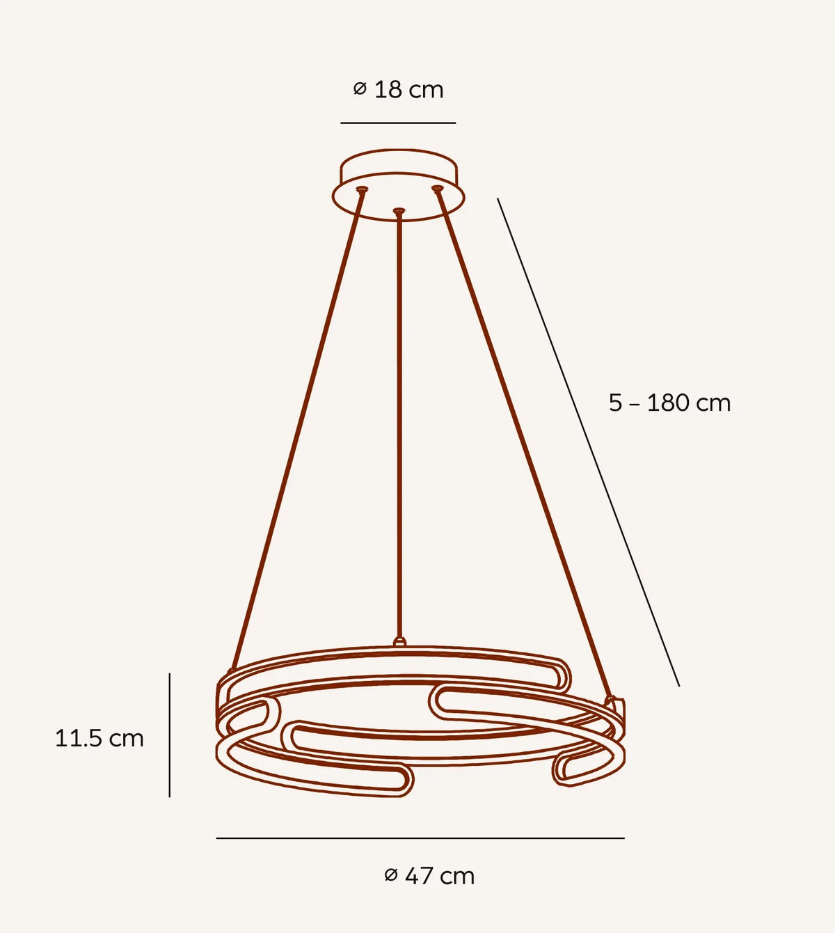 Cyrith | Modern LED Pendant Light with Adjustable Dimming