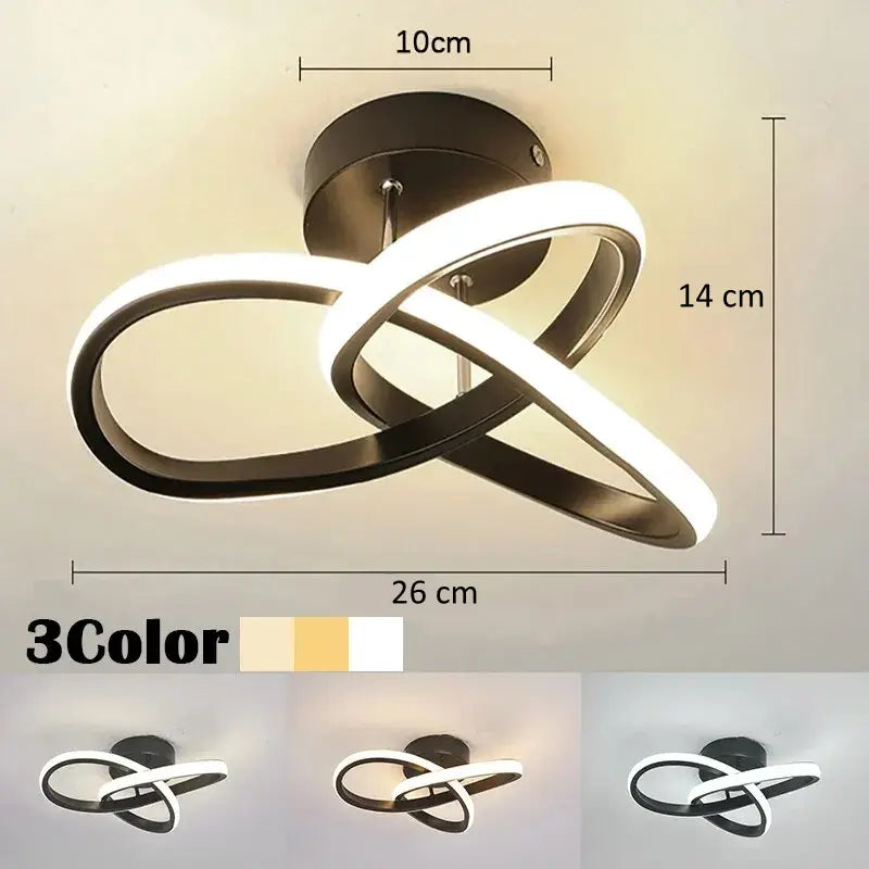 Elloria | LED Ceiling Light with Geometric Curves