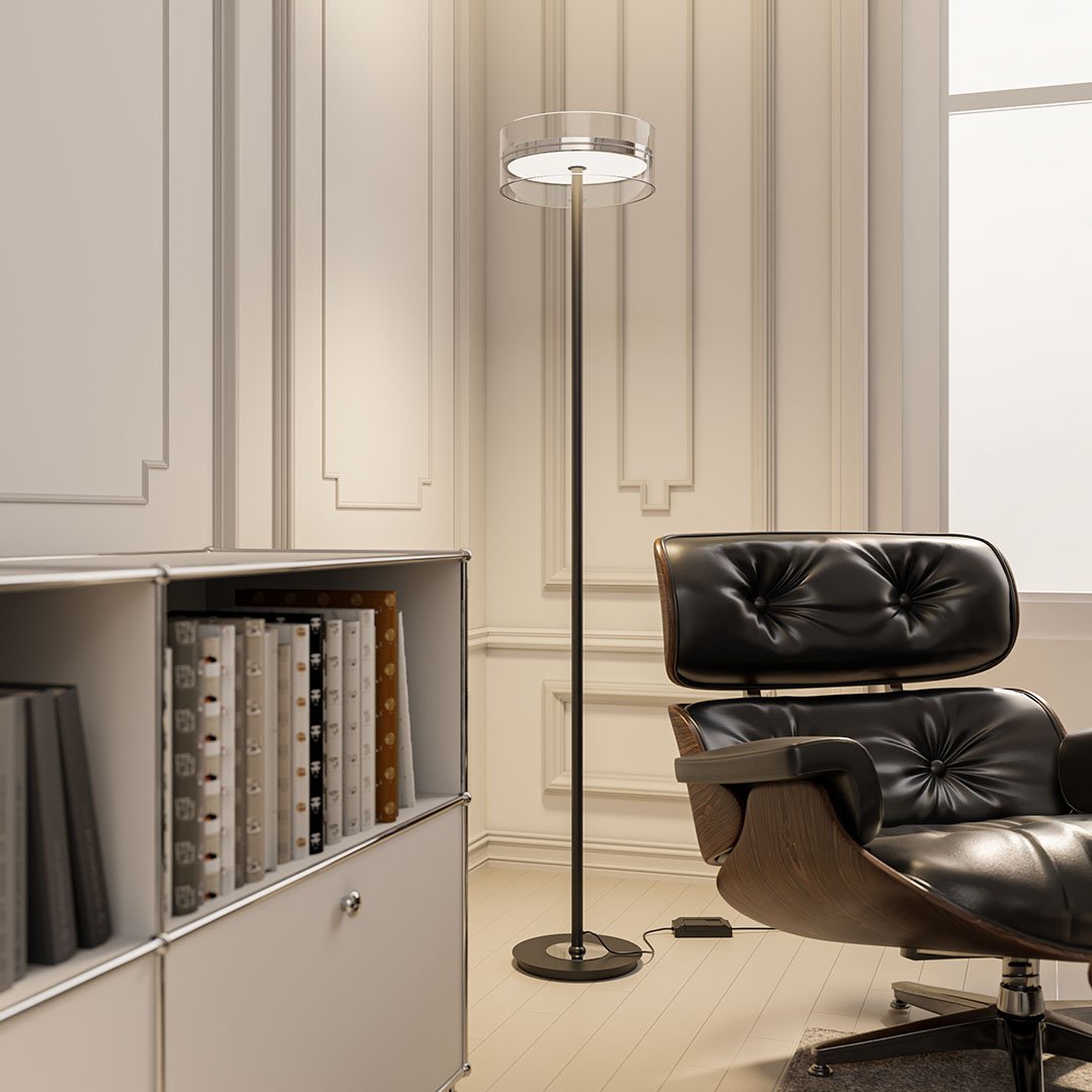 Halcyon | Chrome LED Pendant & Floor Lamp Set
